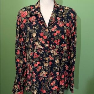 Floral Long Sleeve Button-Down Shirt